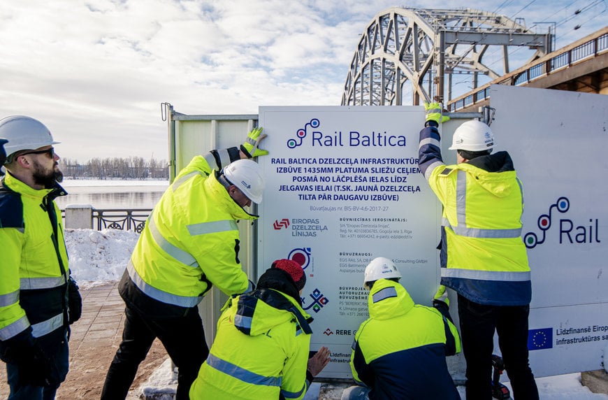 Construction of the Rail Baltica Bridge over the Daugava River Commences in Riga 